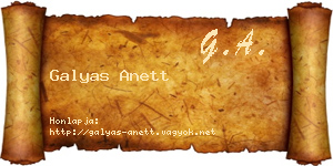Galyas Anett névjegykártya