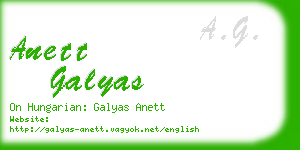 anett galyas business card